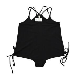 Primi Swimsuit Womens Black One Piece Sleeveless Scoop Neck Racerback Swimwear